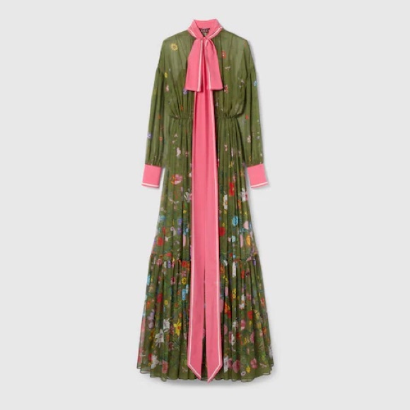 Gucci Dresses & Skirts - Gucci Fading Flora 100% Silk Pleated Dress!